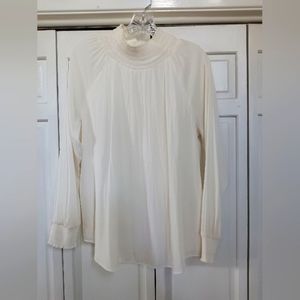 Chico's cream color silky top. Size 1
